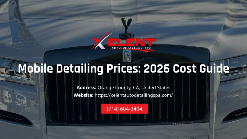 Mobile Detailing Prices 2026 Cost Guide
